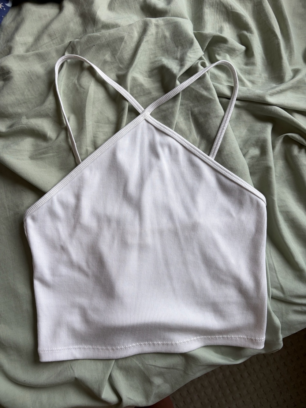 Wilfred White Ribbed Halter Style Cami Top - Women